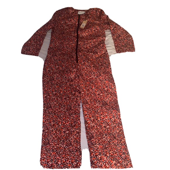 Rebecca Minkoff Jumpsuit Women Size‎ Medium Floral Red Clover Jumper Boho Street - Picture 5 of 16
